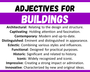 20+ Best Words to Describe Buildings, Adjectives for Buildings