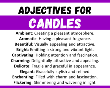 20+ Best Words to Describe Candles, Adjectives for Candles