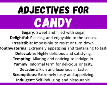 20+ Best Words to Describe Candy, Adjectives for Candy