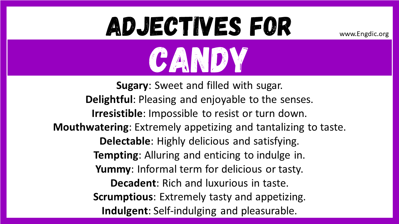 Adjectives for Candy