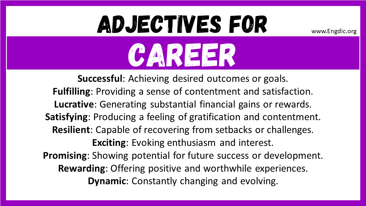 Adjectives for Career