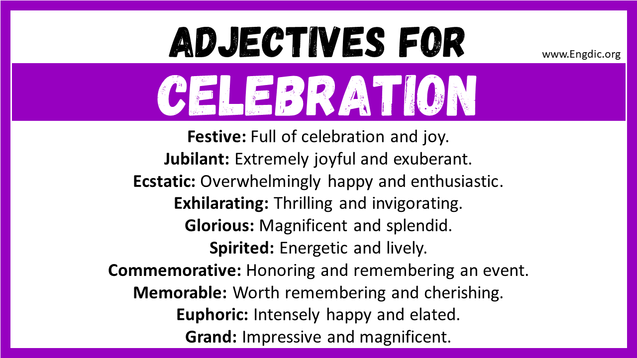 Adjectives for Celebration