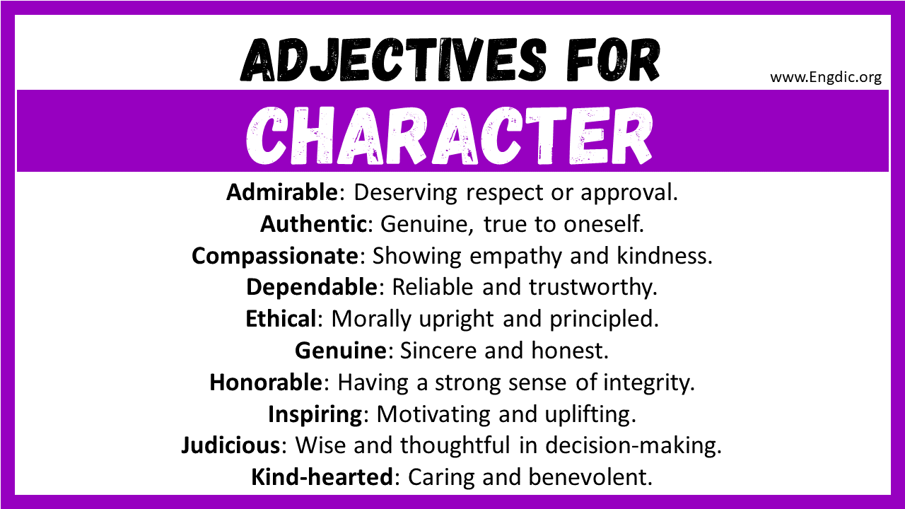 Adjectives for Character
