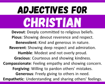 20+ Best Words to Describe Christian, Adjectives for Christian