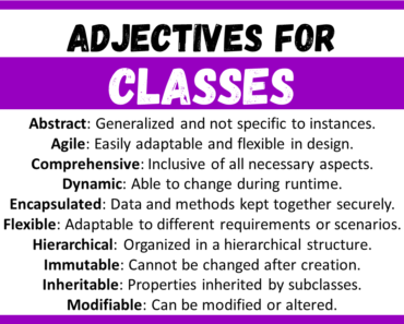 20+ Best Words to Describe Classes, Adjectives for Classes