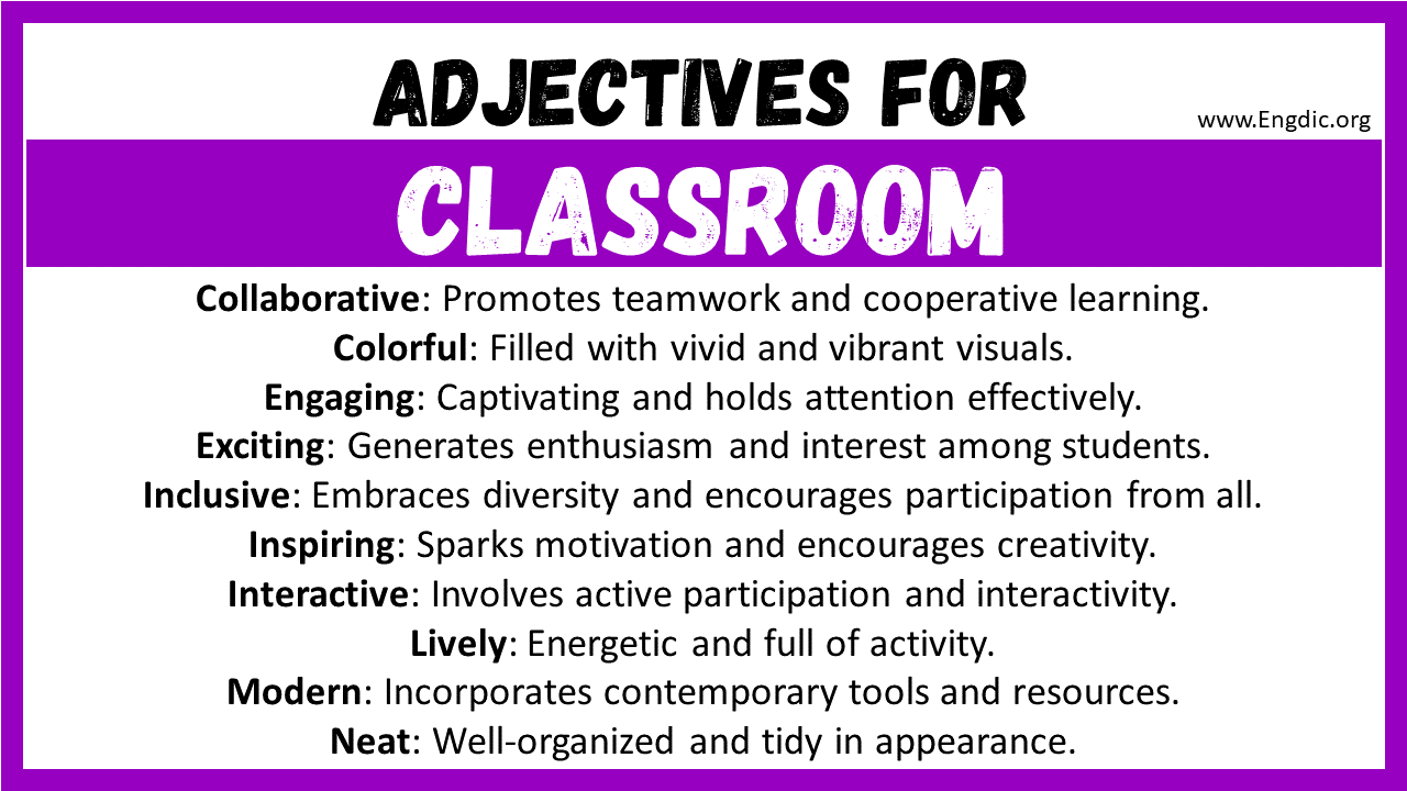Adjectives for Classroom