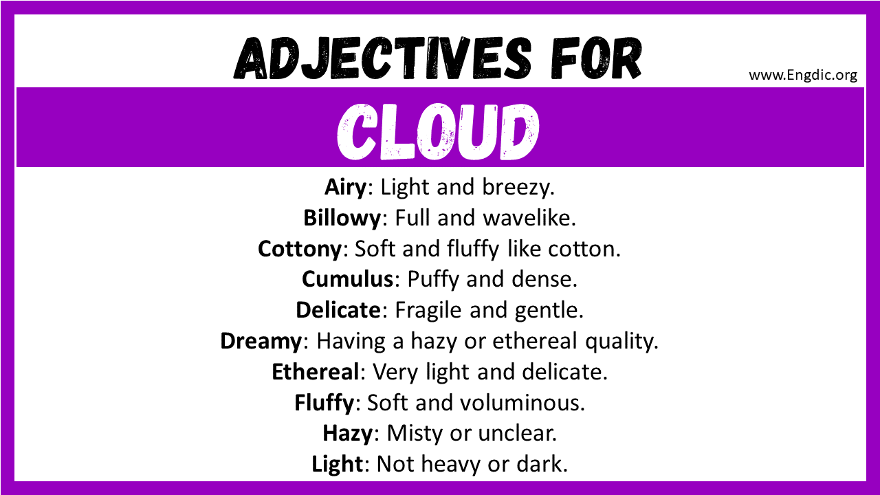 Adjectives for Cloud