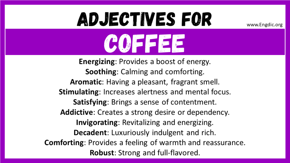 how to describe coffee in creative writing