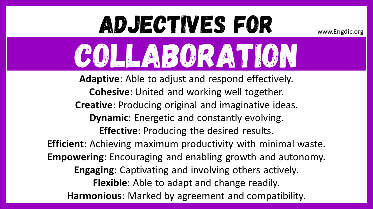 Adjectives for Collaboration