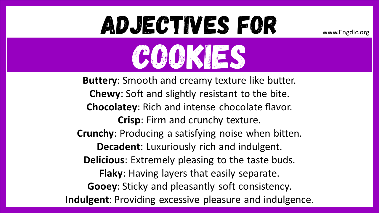 Adjectives for Cookies