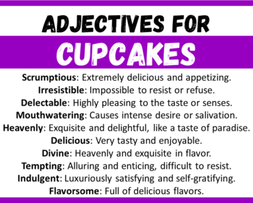 20+ Best Words to Describe Cupcakes, Adjectives for Cupcakes
