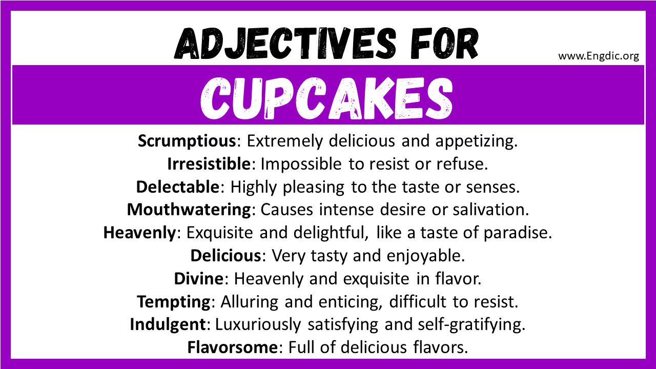 Adjectives for Cupcakes