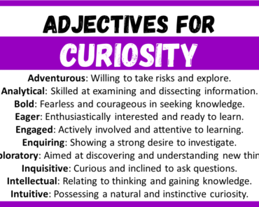 20+ Best Words to Describe Curiosity, Adjectives for Curiosity