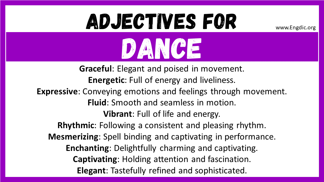 Adjectives for Dance