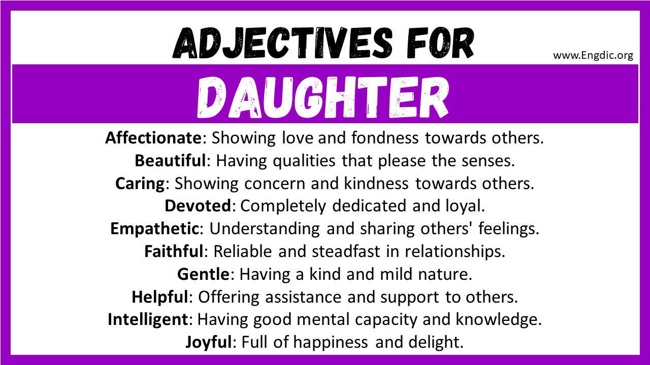 Adjectives for Daughter