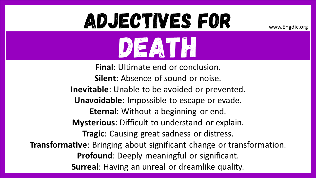 Adjectives for Death