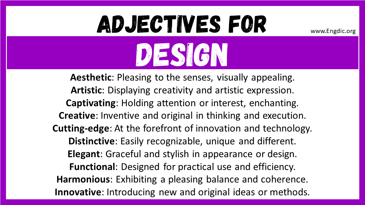 Adjectives for Design