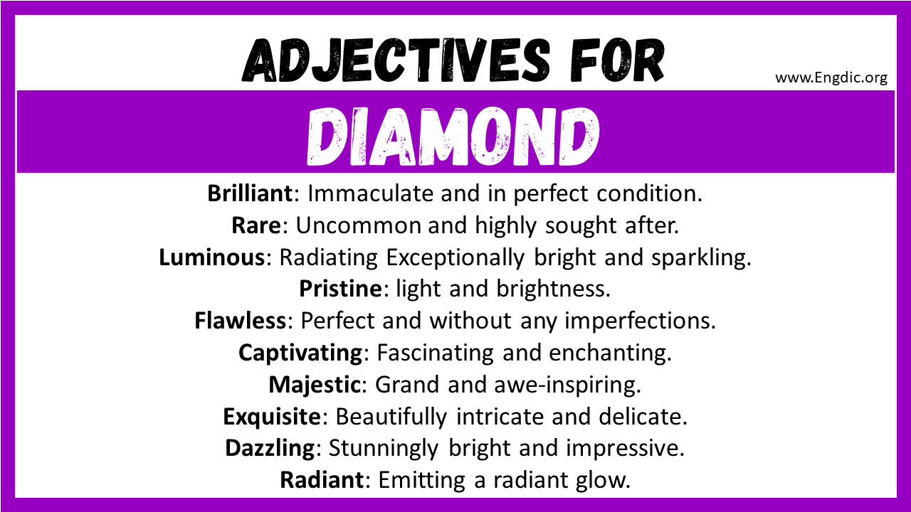 Adjectives for Diamond