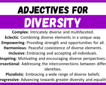 20+ Best Words to Describe Diversity, Adjectives for Diversity