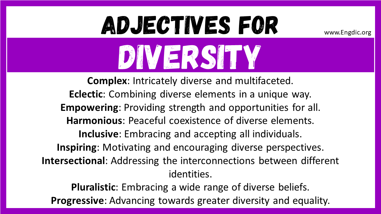 Adjectives for Diversity