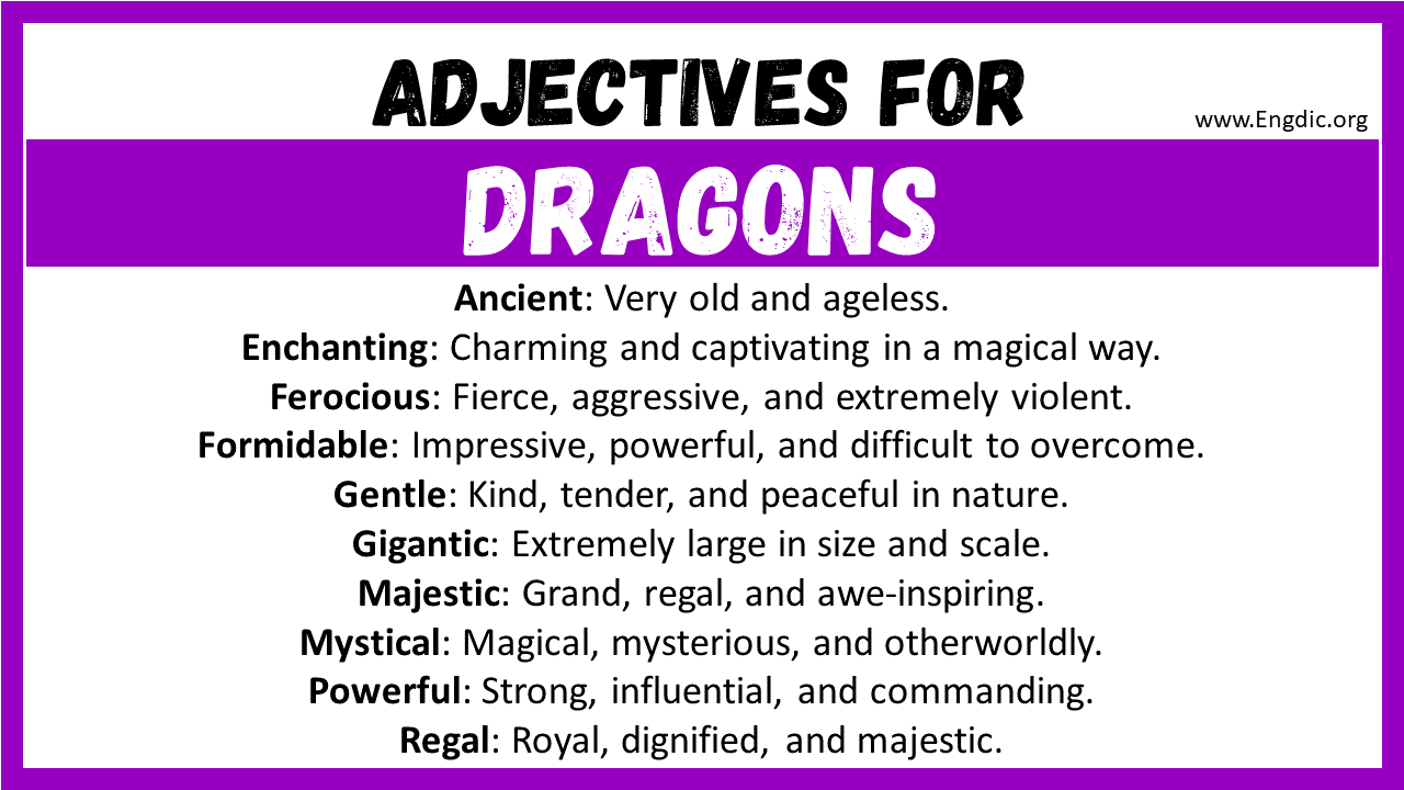 Adjectives for Dragons