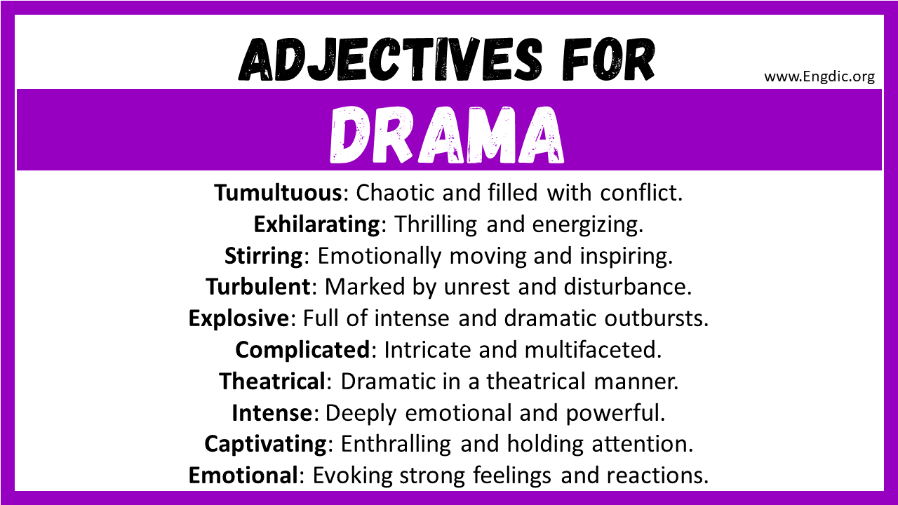 Adjectives for Drama