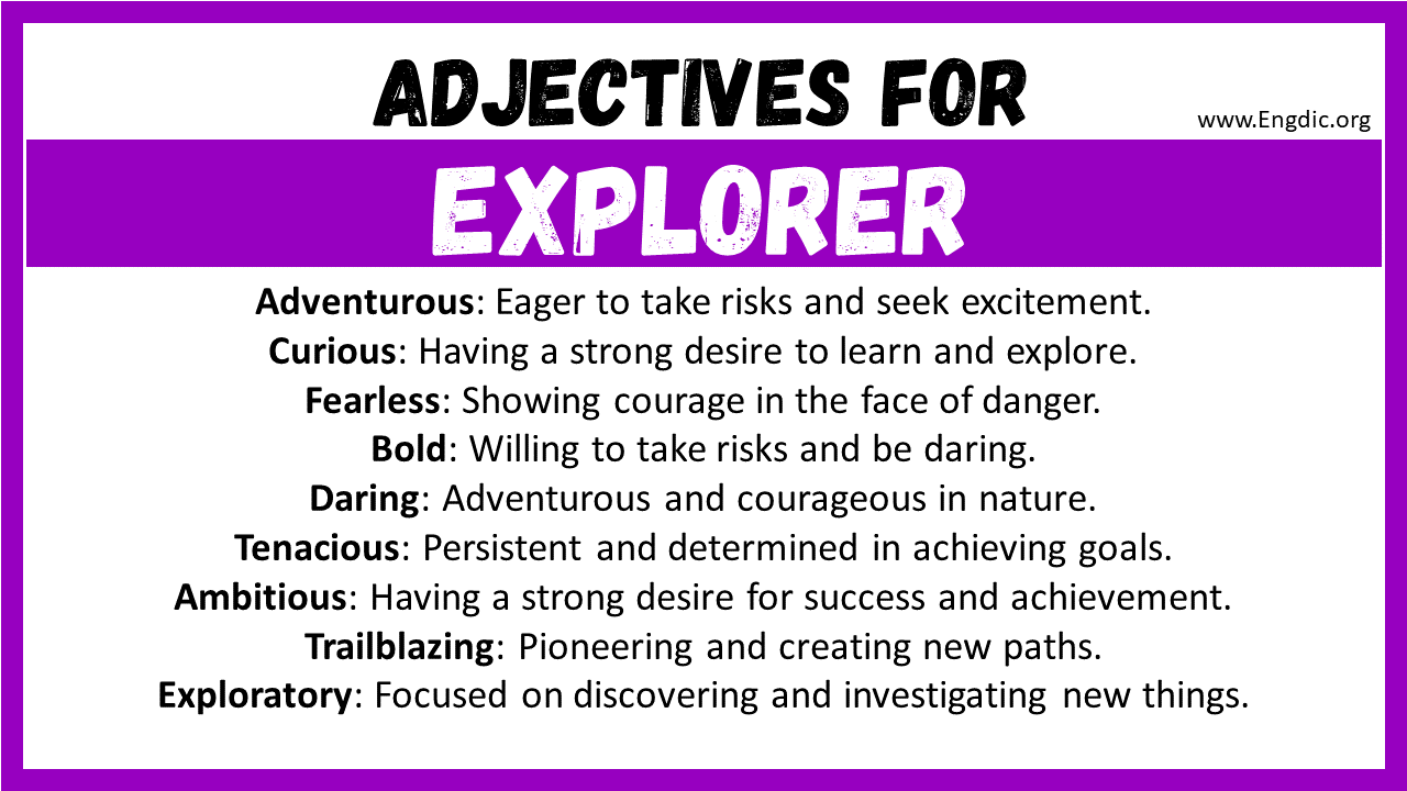 Adjectives for Explorer