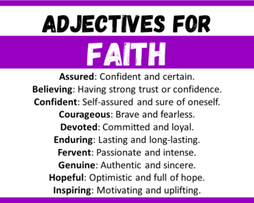 20+ Best Words to Describe Faith, Adjectives for Faith