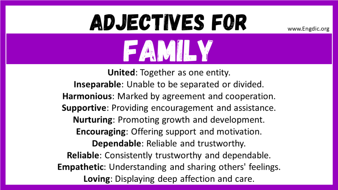 essay about family with adjectives