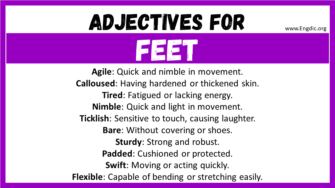 Adjectives for Feet