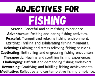 20+ Best Words to Describe Fishing, Adjectives for Fishing