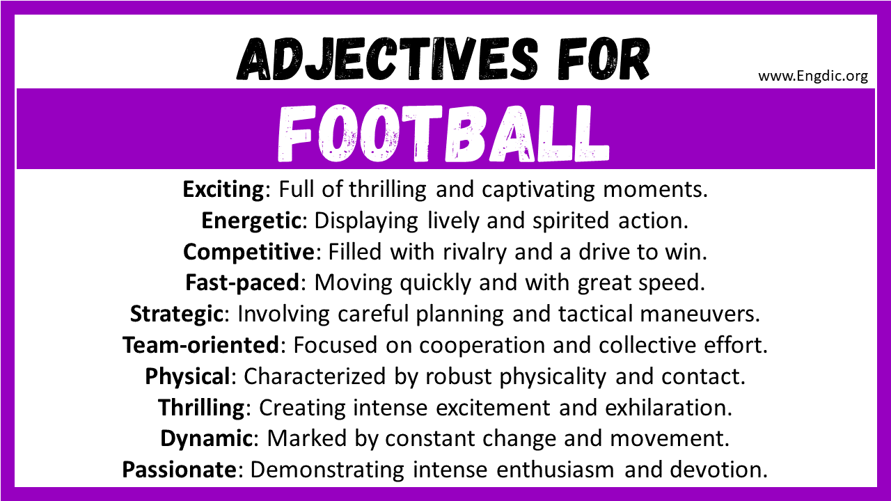 Adjectives for Football