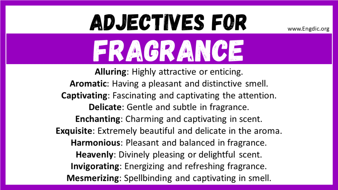 20+ Best Words to Describe Fragrance, Adjectives for Fragrance EngDic