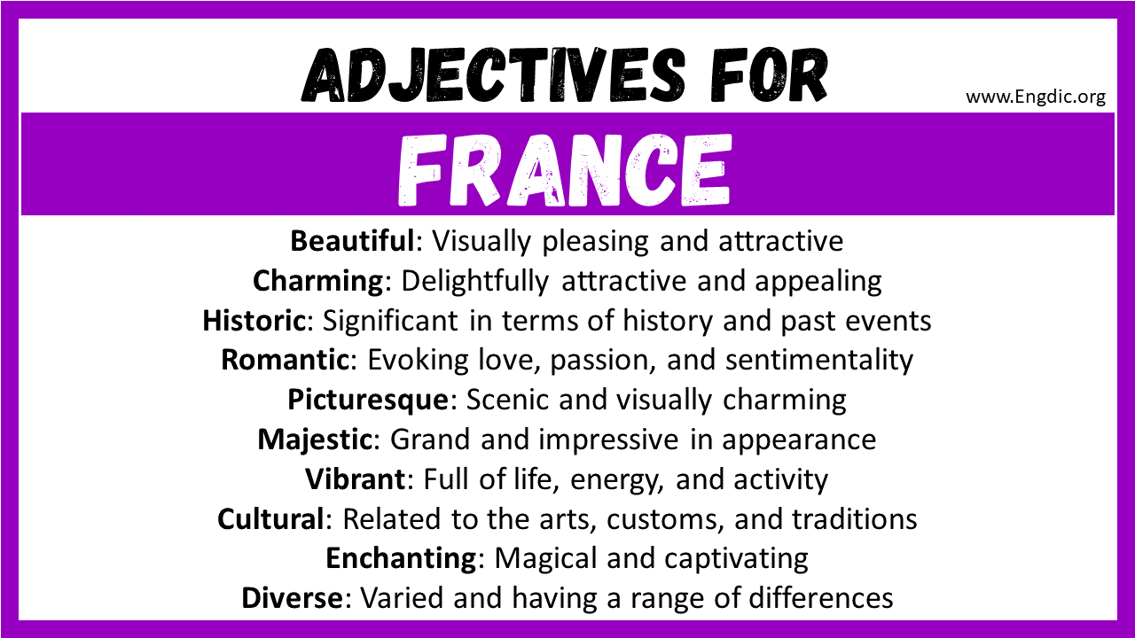 Adjectives for France