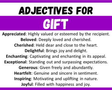 20+ Best Words to Describe Gift, Adjectives for Gift