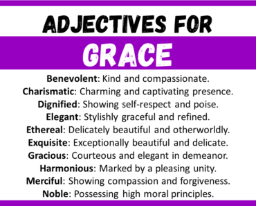 20+ Best Words to Describe Grace, Adjectives for Grace