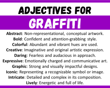 20+ Best Words to Describe Graffiti, Adjectives for Graffiti