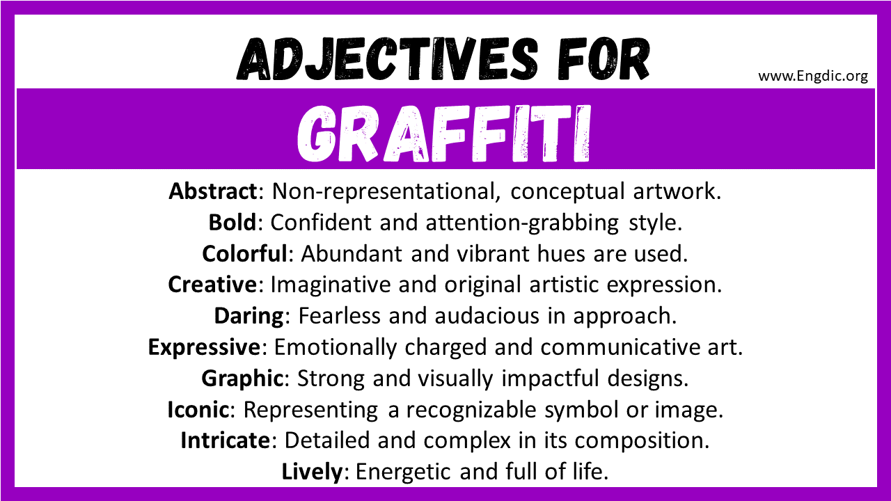 Adjectives for Graffiti