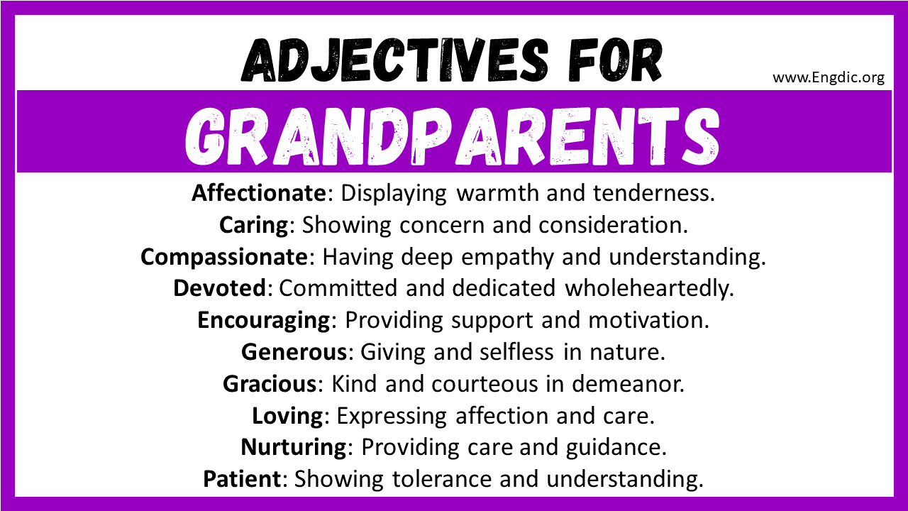 Adjectives for Grandparents