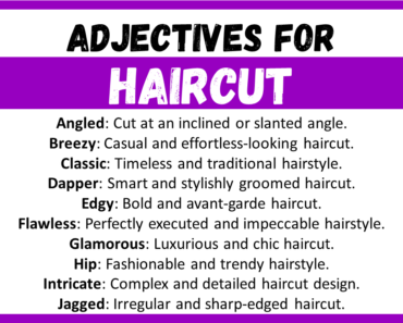 20+ Best Words to Describe Haircut, Adjectives for Haircut