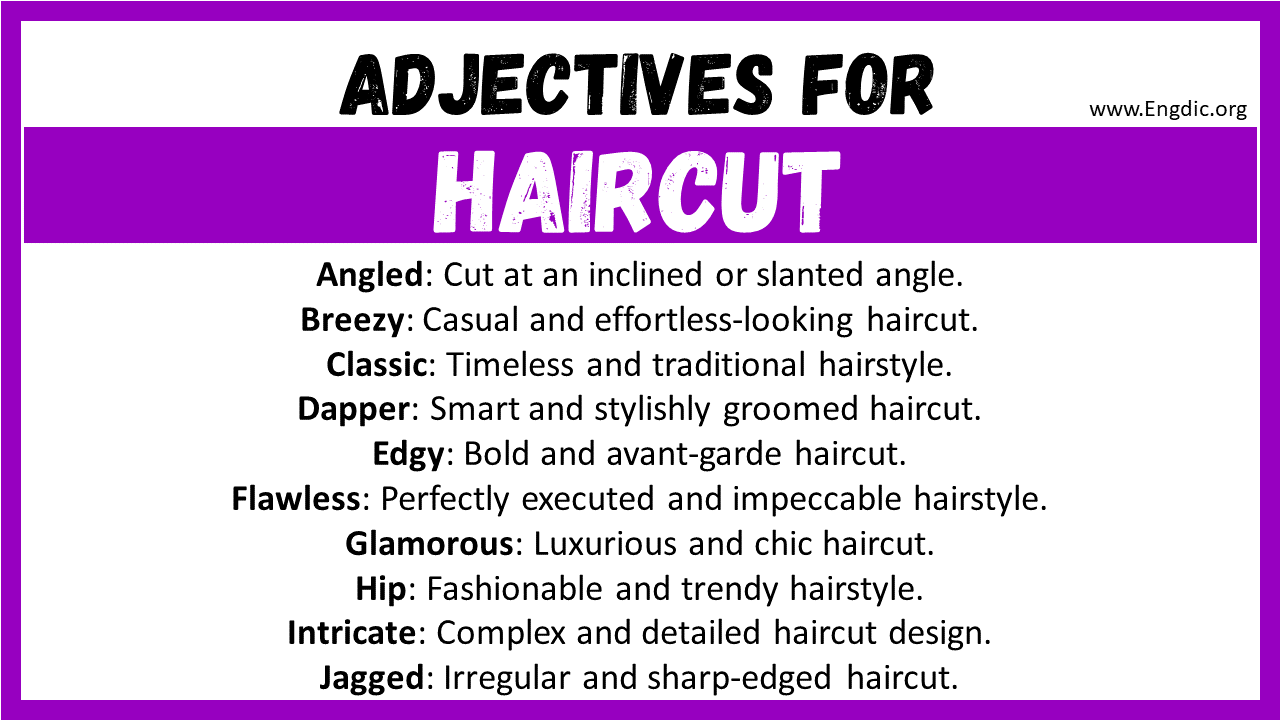Adjectives for Haircut