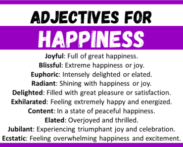 20+ Best Words to Describe Happiness, Adjectives for Happiness