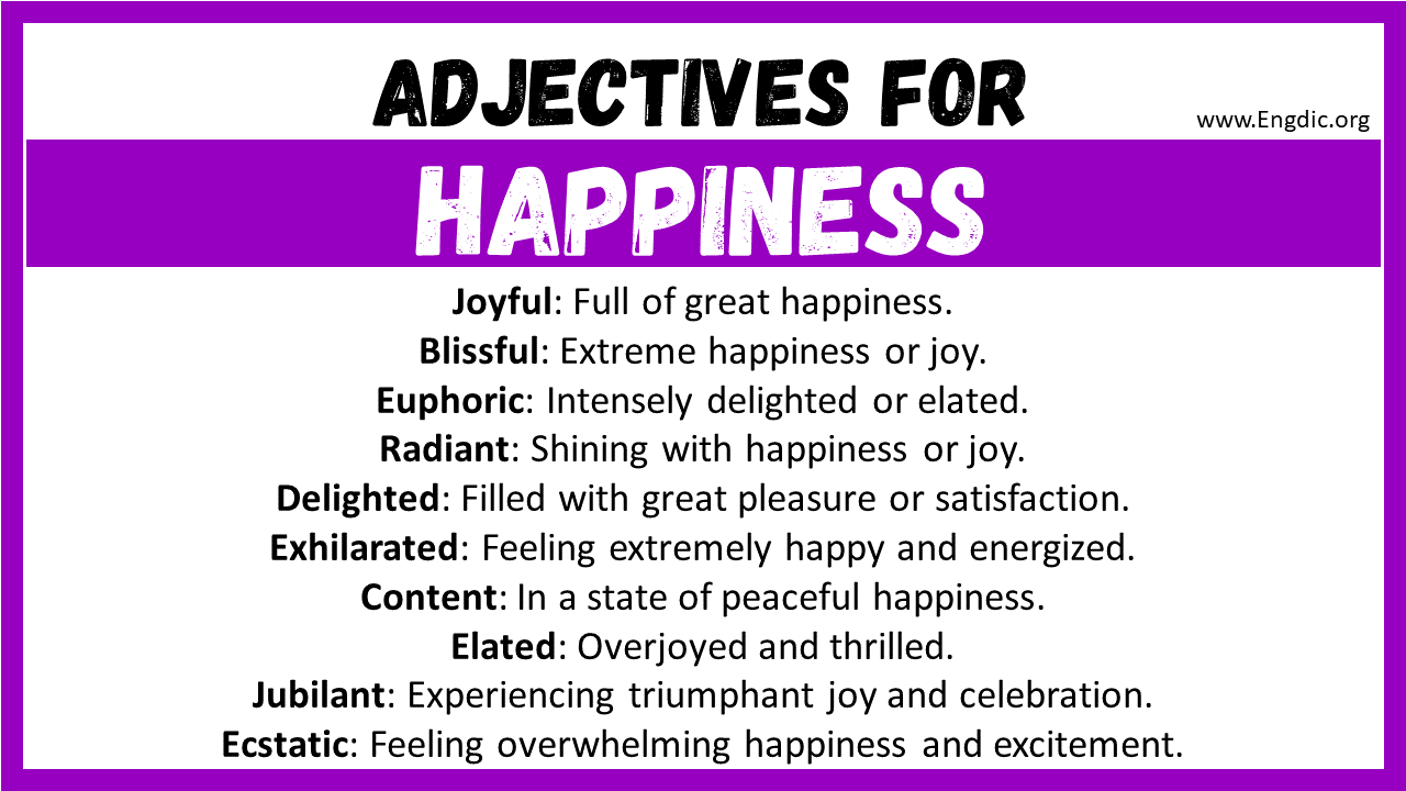 Adjectives for Happiness