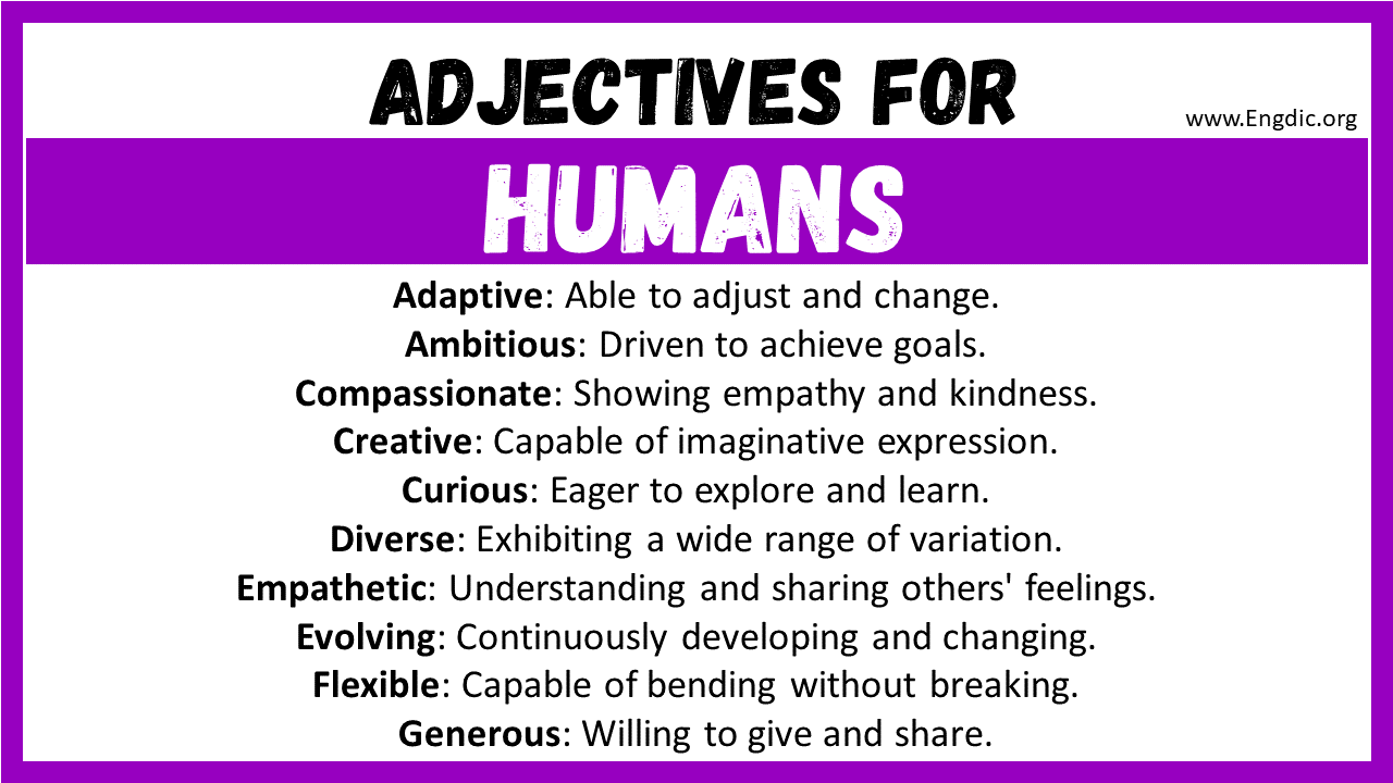 Adjectives for Humans