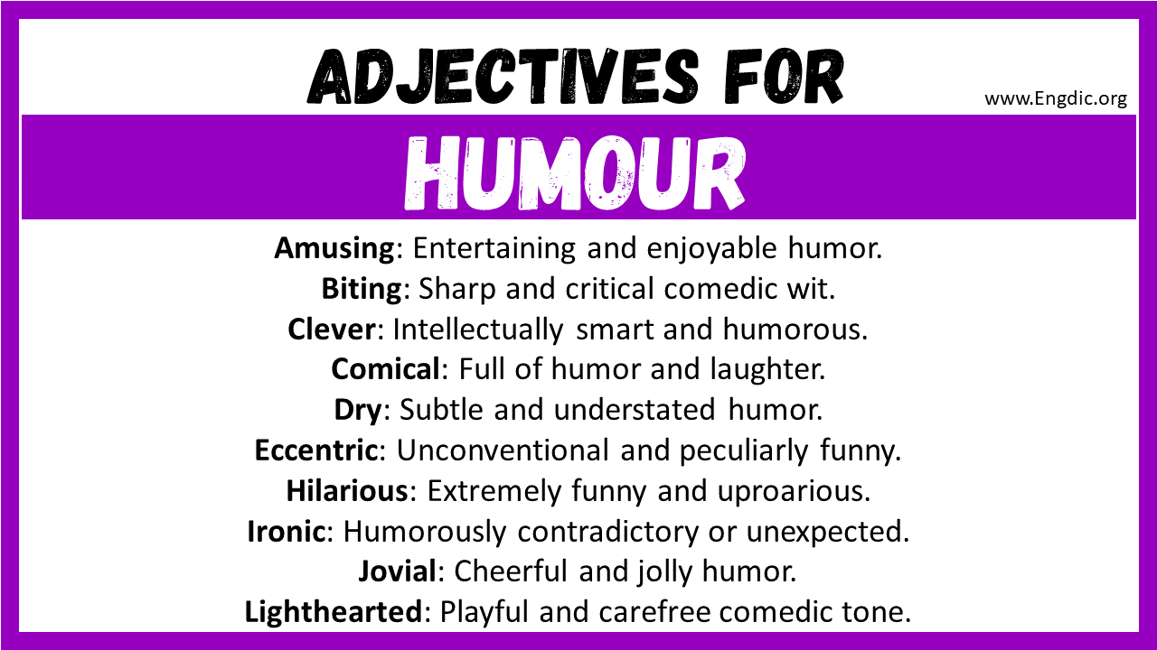 Adjectives for Humour