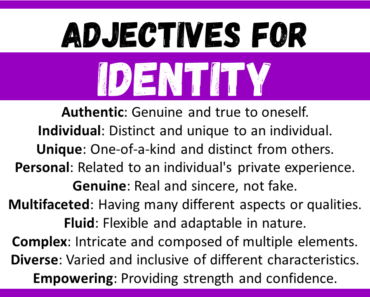 20+ Best Words to Describe Identity, Adjectives for Identity