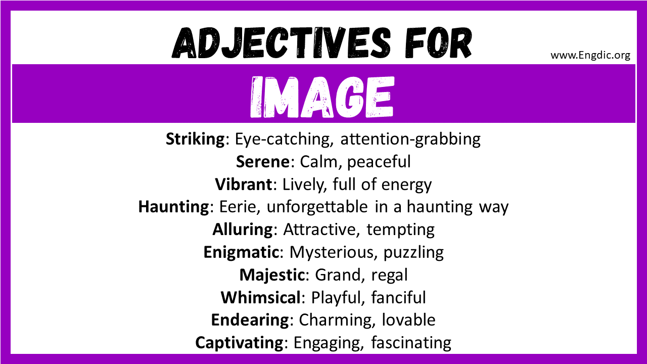 Adjectives for Image