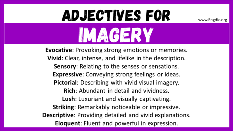 20+ Best Words to Describe Imagery, Adjectives for Imagery - EngDic