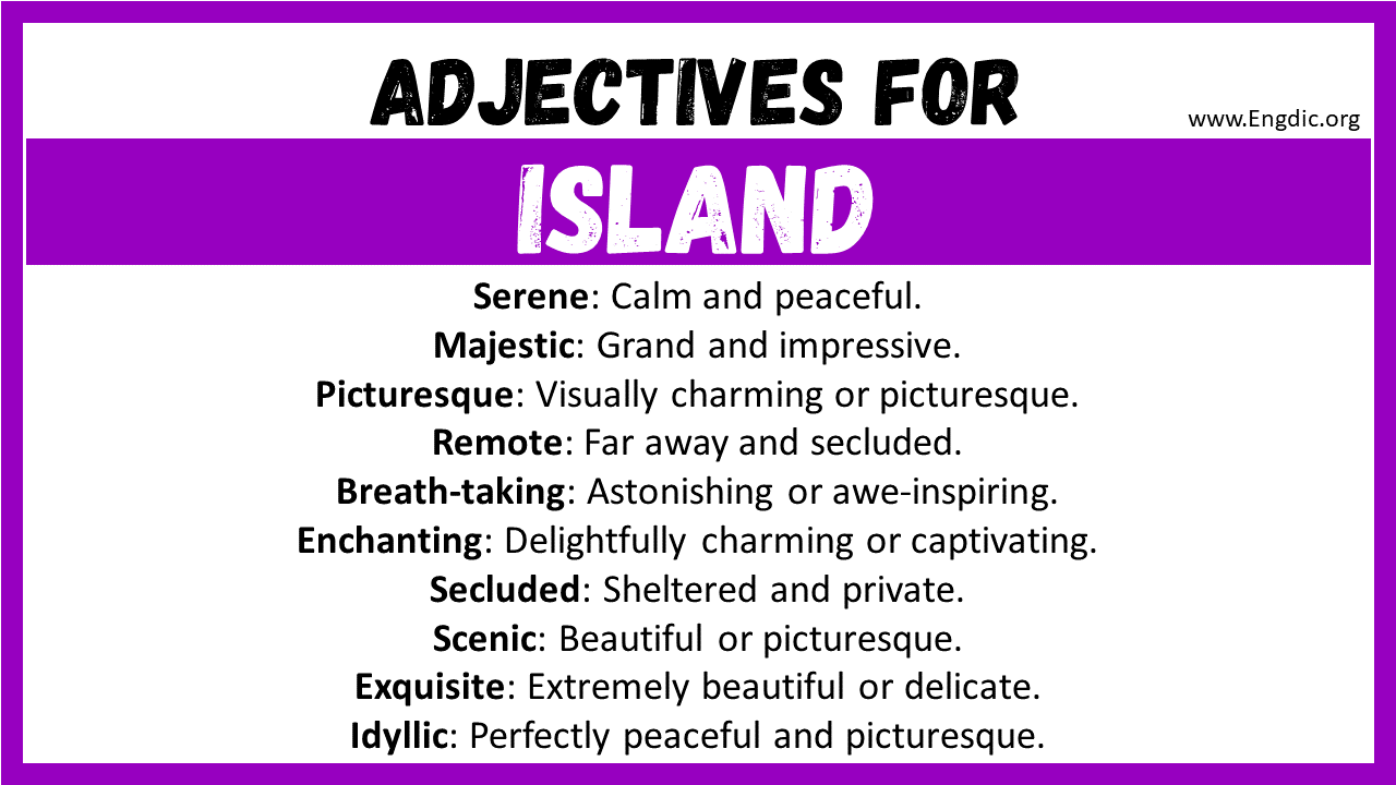 Adjectives for Island