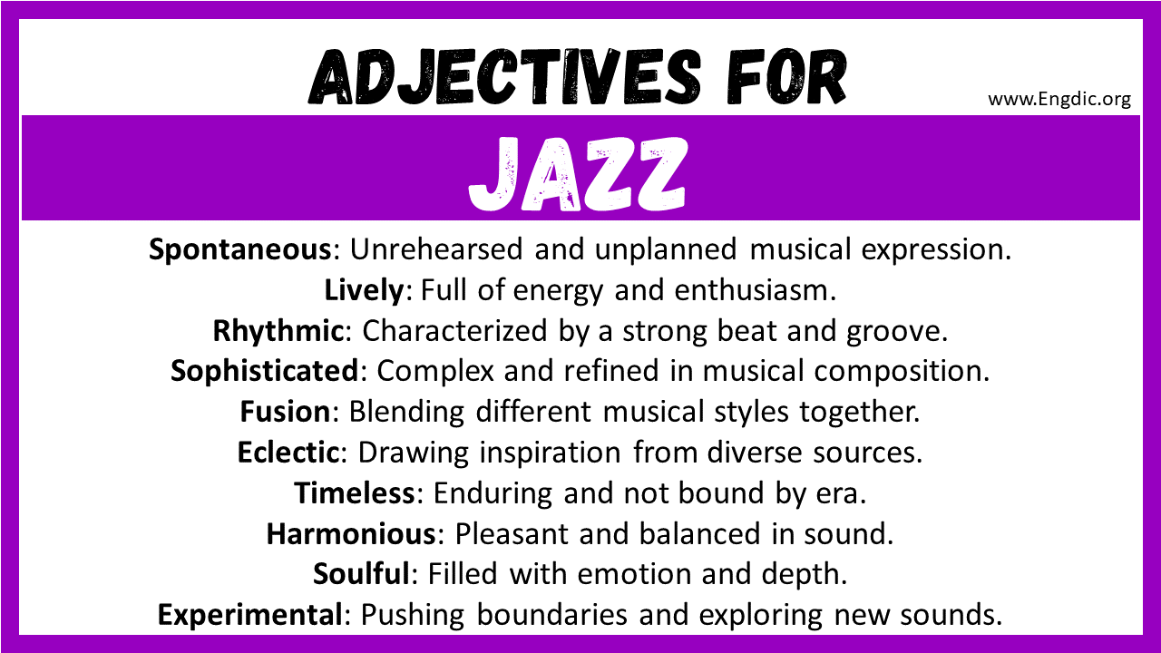 Adjectives for Jazz